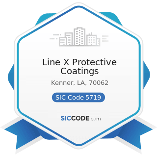 Line X Protective Coatings - SIC Code 5719 - Miscellaneous Home Furnishings Stores