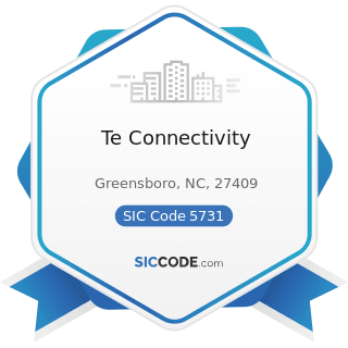 Te Connectivity - SIC Code 5731 - Radio, Television, and Consumer Electronics Stores