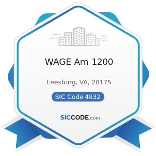 WAGE Am 1200 - SIC Code 4832 - Radio Broadcasting Stations