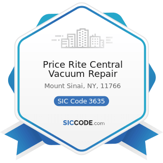 Price Rite Central Vacuum Repair - SIC Code 3635 - Household Vacuum Cleaners