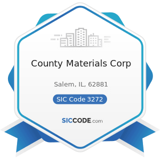County Materials Corp - SIC Code 3272 - Concrete Products, except Block and Brick
