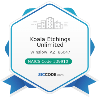 Koala Etchings Unlimited - NAICS Code 339910 - Jewelry and Silverware Manufacturing