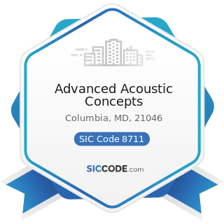 Advanced Acoustic Concepts - SIC Code 8711 - Engineering Services