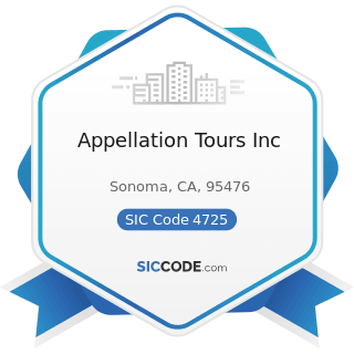 Appellation Tours Inc - SIC Code 4725 - Tour Operators
