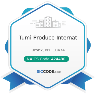 Tumi Produce Internat - NAICS Code 424480 - Fresh Fruit and Vegetable Merchant Wholesalers
