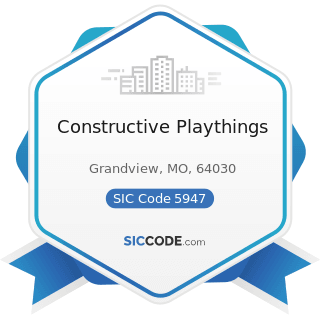 Constructive Playthings - SIC Code 5947 - Gift, Novelty, and Souvenir Shops
