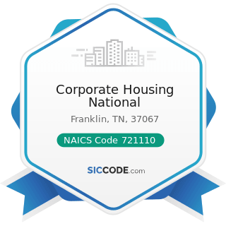 Corporate Housing National - NAICS Code 721110 - Hotels (except Casino Hotels) and Motels