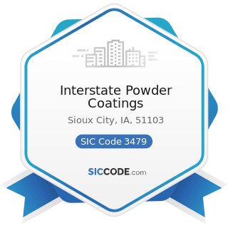 Interstate Powder Coatings - SIC Code 3479 - Coating, Engraving, and Allied Services, Not...