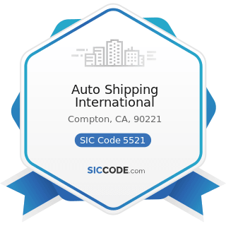 Auto Shipping International - SIC Code 5521 - Motor Vehicle Dealers (Used Only)
