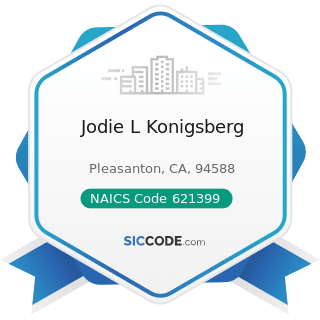 Jodie L Konigsberg - NAICS Code 621399 - Offices of All Other Miscellaneous Health Practitioners