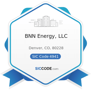 BNN Energy, LLC - SIC Code 4941 - Water Supply