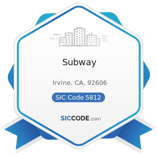 Subway - SIC Code 5812 - Eating Places