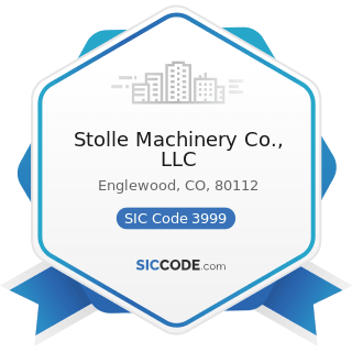 Stolle Machinery Co., LLC - SIC Code 3999 - Manufacturing Industries, Not Elsewhere Classified