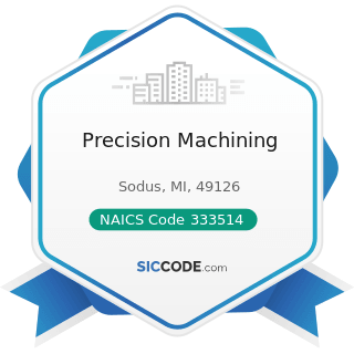 Precision Machining - NAICS Code 333514 - Special Die and Tool, Die Set, Jig, and Fixture...