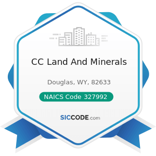 CC Land And Minerals - NAICS Code 327992 - Ground or Treated Mineral and Earth Manufacturing