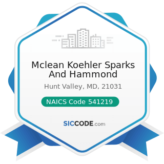 Mclean Koehler Sparks And Hammond - NAICS Code 541219 - Other Accounting Services