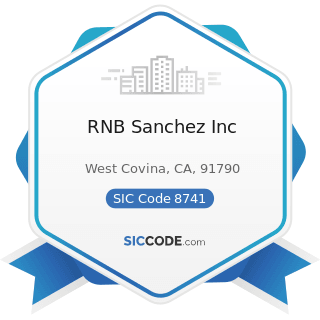 RNB Sanchez Inc - SIC Code 8741 - Management Services
