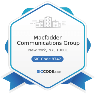 Macfadden Communications Group - SIC Code 8742 - Management Consulting Services