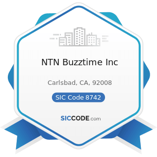 NTN Buzztime Inc - SIC Code 8742 - Management Consulting Services