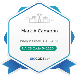 Mark A Cameron - NAICS Code 541110 - Offices of Lawyers
