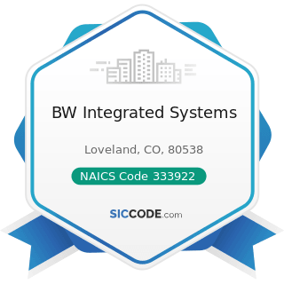 BW Integrated Systems - NAICS Code 333922 - Conveyor and Conveying Equipment Manufacturing