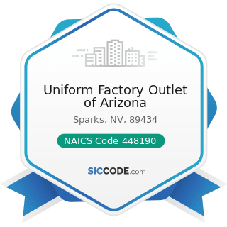 Uniform Factory Outlet of Arizona - NAICS Code 448190 - Other Clothing Stores