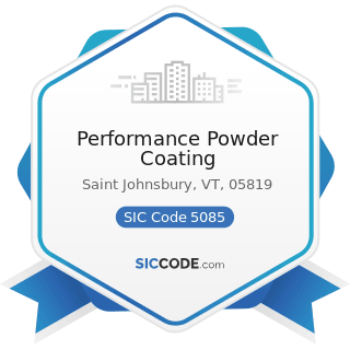 Performance Powder Coating - SIC Code 5085 - Industrial Supplies