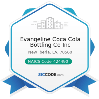 Evangeline Coca Cola Bottling Co Inc - NAICS Code 424490 - Other Grocery and Related Products...