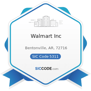 Walmart Inc - SIC Code 5311 - Department Stores