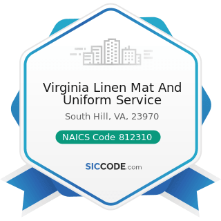 Virginia Linen Mat And Uniform Service - NAICS Code 812310 - Coin-Operated Laundries and...
