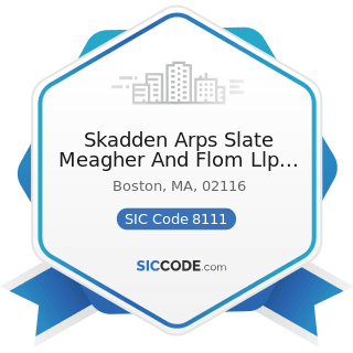 Skadden Arps Slate Meagher And Flom Llp And Affiliates - SIC Code 8111 - Legal Services