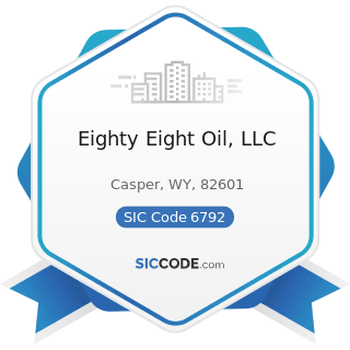Eighty Eight Oil, LLC - SIC Code 6792 - Oil Royalty Traders