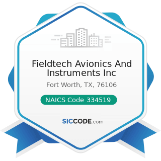 Fieldtech Avionics And Instruments Inc - NAICS Code 334519 - Other Measuring and Controlling...