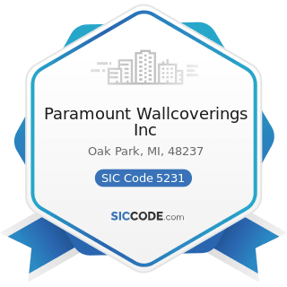 Paramount Wallcoverings Inc - SIC Code 5231 - Paint, Glass, and Wallpaper Stores