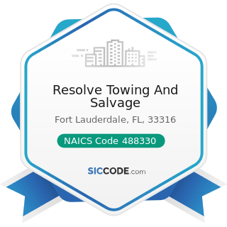 Resolve Towing And Salvage - NAICS Code 488330 - Navigational Services to Shipping