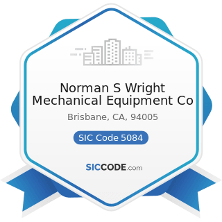 Norman S Wright Mechanical Equipment Co - SIC Code 5084 - Industrial Machinery and Equipment