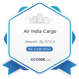 Air India Cargo - SIC Code 4512 - Air Transportation, Scheduled