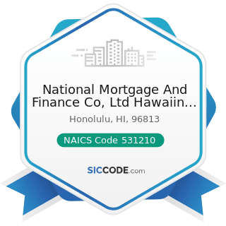 National Mortgage And Finance Co, Ltd Hawaiin Properties - NAICS Code 531210 - Offices of Real...