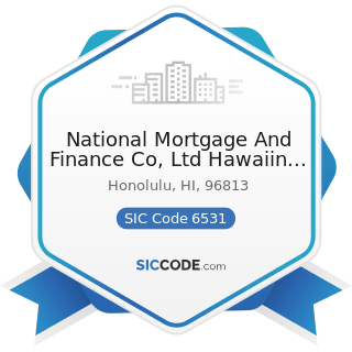 National Mortgage And Finance Co, Ltd Hawaiin Properties - SIC Code 6531 - Real Estate Agents...