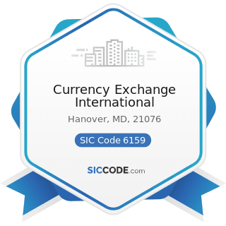 Currency Exchange International - SIC Code 6159 - Miscellaneous Business Credit Institutions
