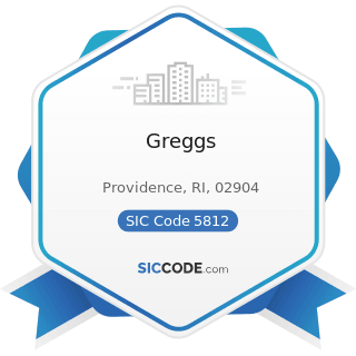 Greggs - SIC Code 5812 - Eating Places