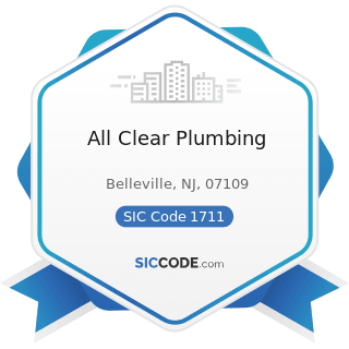 All Clear Plumbing - SIC Code 1711 - Plumbing, Heating and Air-Conditioning