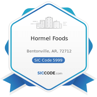 Hormel Foods - SIC Code 5999 - Miscellaneous Retail Stores, Not Elsewhere Classified