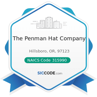 The Penman Hat Company - NAICS Code 315990 - Apparel Accessories and Other Apparel Manufacturing