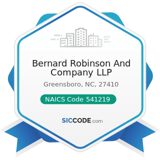 Bernard Robinson And Company LLP - NAICS Code 541219 - Other Accounting Services
