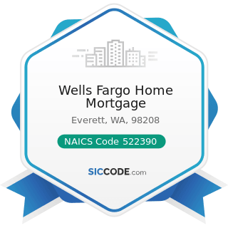 Wells Fargo Home Mortgage - NAICS Code 522390 - Other Activities Related to Credit Intermediation