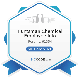 Huntsman Chemical Employee Info - SIC Code 5169 - Chemicals and Allied Products, Not Elsewhere...
