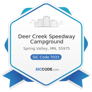 Deer Creek Speedway Campground - SIC Code 7033 - Recreational Vehicle Parks and Campsites