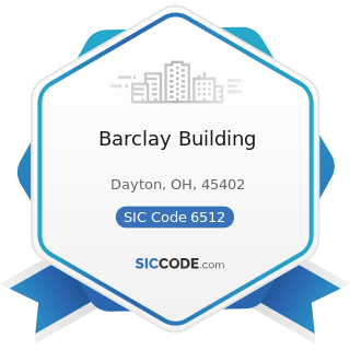 Barclay Building - SIC Code 6512 - Operators of Nonresidential Buildings