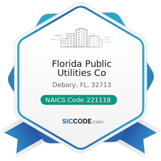 Florida Public Utilities Co - NAICS Code 221118 - Other Electric Power Generation